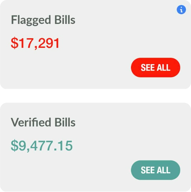 Screenshot of Flagged & Verified Bills